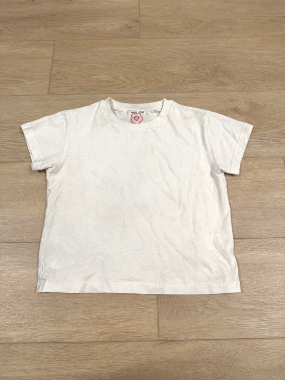 Sandy Liang White Crewneck T-Shirt